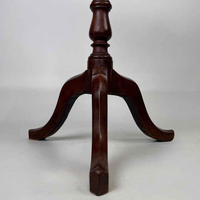 2000 - 2009 19th Century English Octagonal Mahogany Tripod Side Table For Sale - Image 5 of 7
