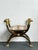 Wood Vintage Egyptian Revival Gilt Ram’s Head Curule Seat For Sale - Image 7 of 15