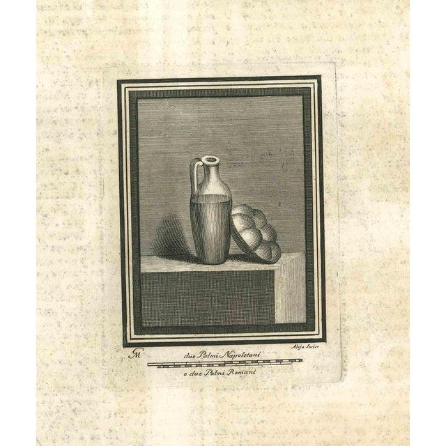 Ancient roman still life, from the series "antiquities of herculaneum", is an original etching on paper realized by...