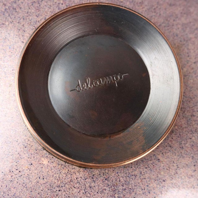 Brown Vintage Bowl in Enamelled Copper from Studio Del Campo, Italy, 1970s For Sale - Image 8 of 9