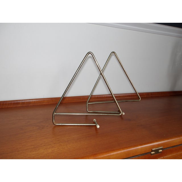 Poul Cadovius Mid Century Cadovius Style Wire Bookends For Sale - Image 4 of 5