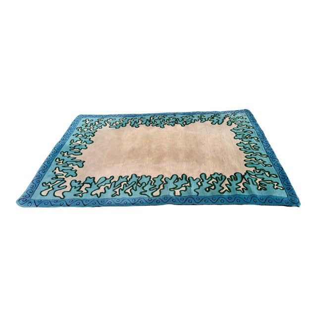 1980s Hand-Knotted Wool Rug by Elizabeth Garouste and Mattia Bonetti, 1980s For Sale - Image 5 of 8