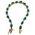 Modern 12 Carat Natural Zambian Emerald & Diamond Tennis Bracelet 14 Karat Yellow Gold For Sale - Image 3 of 8