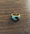 Blue Teal Turquoise & Black Onyx Diamonds 14k Yellow Gold Statement Dome Ring, Size 7 For Sale - Image 4 of 10