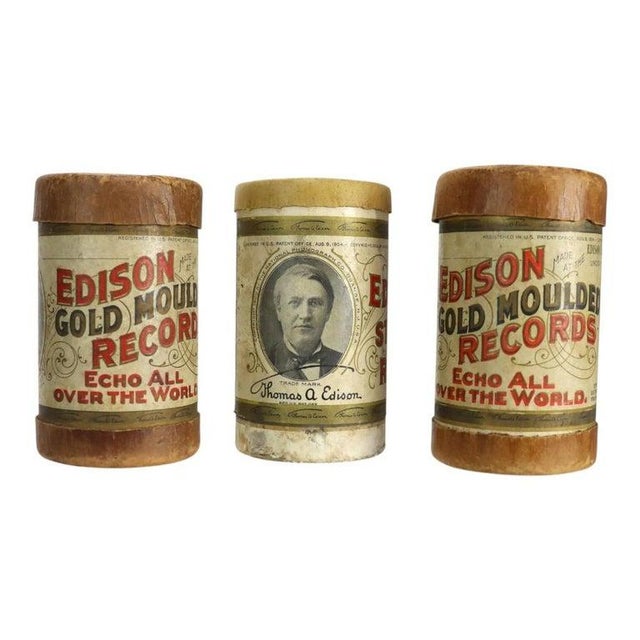 This collection features 47 antique Edison Gold Mould Phonograph Cylinders, dating from approximately 1902 to 1912. These...