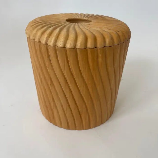 Mid 20th Century 1970s Georges Briard Sculptural Organic Modern Carved Wood Ice Bucket, Thailand For Sale - Image 5 of 10