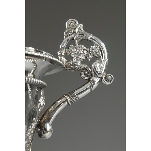 Silver French Restoration Era Silver and Crystal Candy Dish For Sale - Image 8 of 18