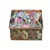 This vintage porcelain trinket box is a vibrant example of Chinese famille rose style, featuring a rectangular body and a...
