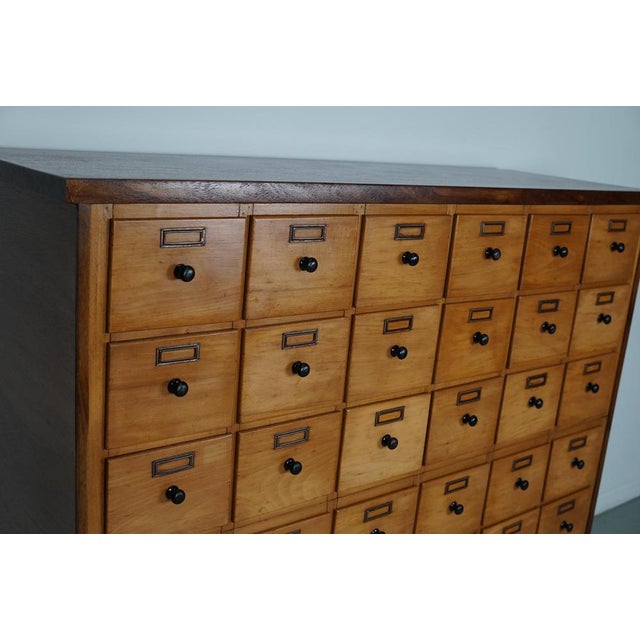 Dutch Industrial Apothecary or Workshop Cabinet in Beech, 1950s For Sale - Image 15 of 18