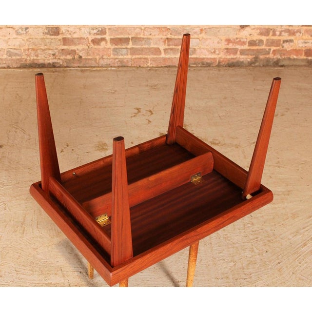 Mid-Century Danish Side Table with Folding Legs from Trioh, 1960s For Sale - Image 9 of 14