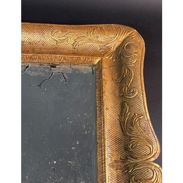 Wood Italian Empire Giltwood Mirror-Frame, 1820s For Sale - Image 7 of 10