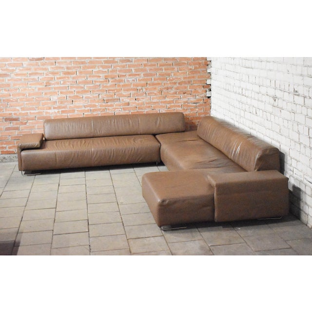 Animal Skin Leather Lowland Sofa by Patricia Urquiola for Moroso, Italy, 2000s For Sale - Image 7 of 7