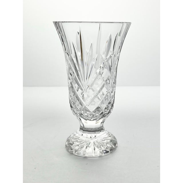 Waterford (Marquis) “Glendale” Crystal Flared Trumpet Footed Vase 6” Signed Excellent condition. No chips, cracks, or...