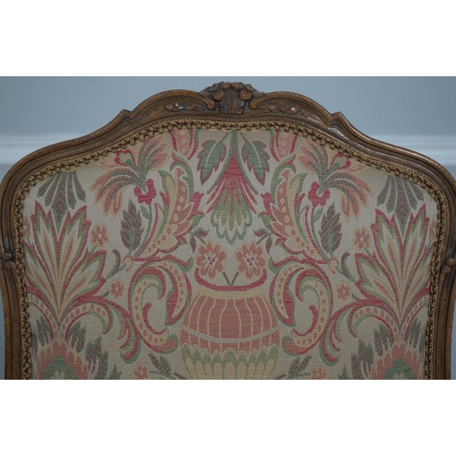 Set of 8 French Louis XV Style Cane Back Dining Chairs - New Upholstery For Sale - Image 13 of 18
