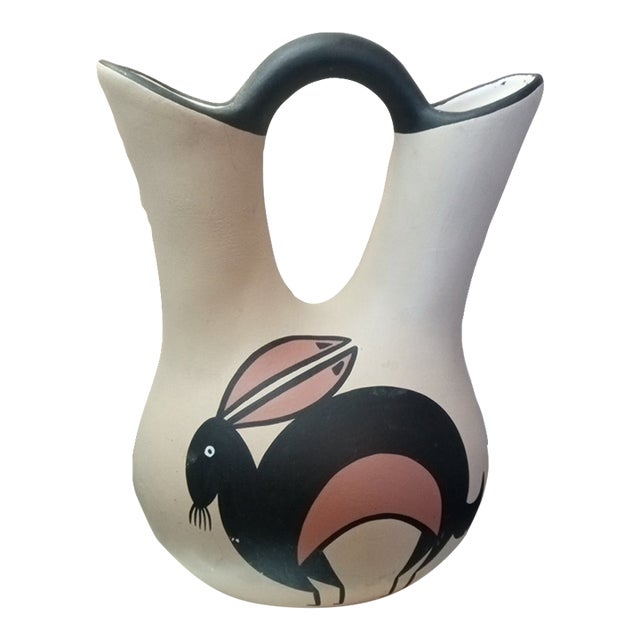 Exquisite Mimbres Style Rabbit Kopa Pottery From Arizona Wedding Vase For Sale