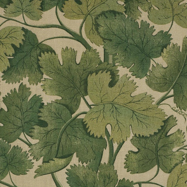 Traditional Sample - Schumacher Edinburgh Vine Fabric In Moss For Sale - Image 3 of 5
