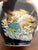Ceramic Cobalt Blue Japanese Hand Painted Kutani Porcelain Vase With Crane, Flower and Turtle Design For Sale - Image 7 of 9