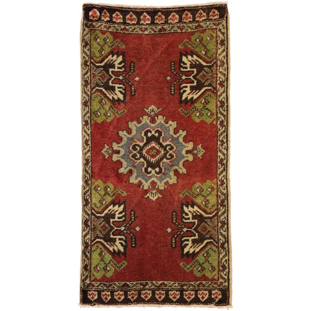 Textile Vintage Turkish Yastik Rug, 1'8 X 3'2 For Sale - Image 7 of 7