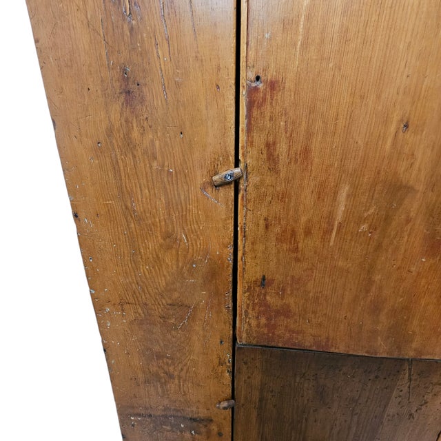 18th Century American Primitive Pine Cupboard With Original Surface For Sale - Image 16 of 17