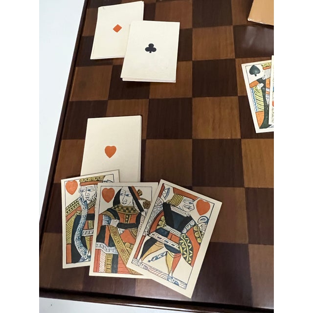 Vintage Colonial Williamsburg Wooden Gaming Board Ap-127 Wooden Checkers & Cards For Sale - Image 11 of 12