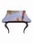 Hollywood Regency Vintage Minton Spidell Newly Hand-Painted Faux Tortoiseshell Scalloped Game Table For Sale - Image 3 of 13