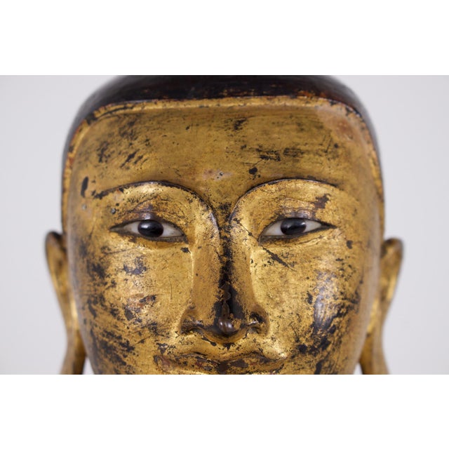 Burmese Artist, Worshipping Monk, 1800s, Gilded Bronze For Sale - Image 9 of 15
