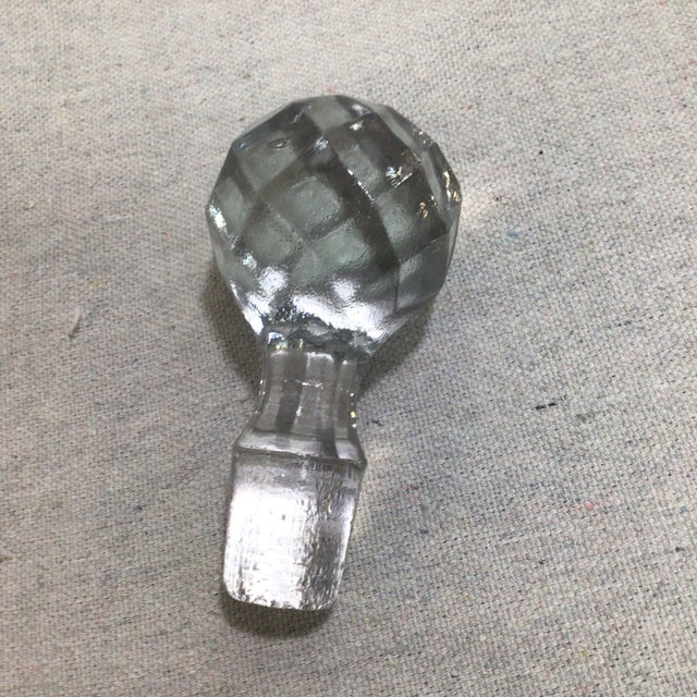 Glass Vintage Crystal Ship's Decanter For Sale - Image 7 of 11