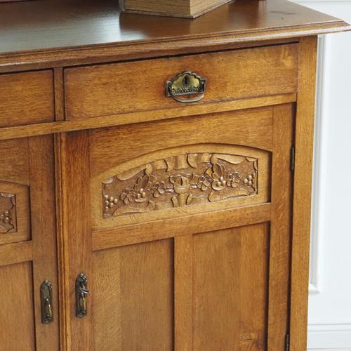 Antique Art Nouveau Cupboard with Oval Glazed Doors, 1890s For Sale - Image 13 of 18