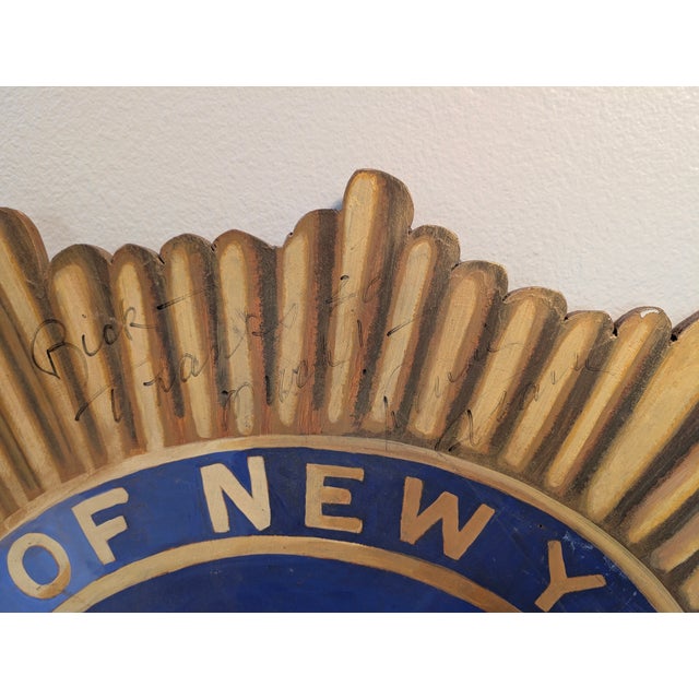 This is a huge 55"x45" hand made, crafted in wood, Vintage One-of-a-kind police Detective Badge from the TV Show NYPD BLUE...