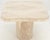 Polished 27x27" Travertine Square Top Single Pedestal Side End Lamp Table Mint For Sale - Image 9 of 16