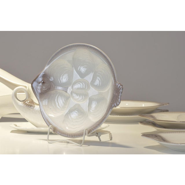 Fish Service by Adolph Müller for Wächtersbach Steingutfabrik, Germany, 1901, Set of 22 For Sale - Image 4 of 13