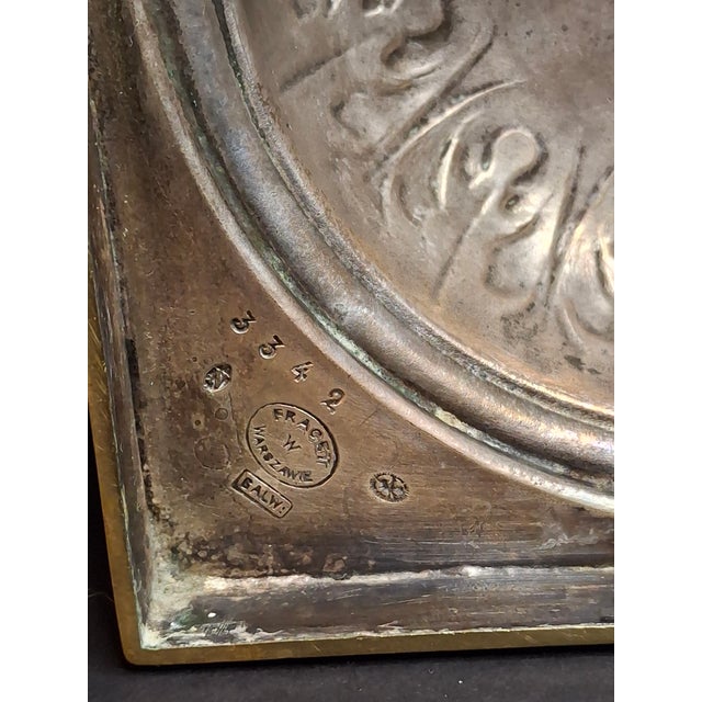 Antique Fraget Warsaw Silver Plate Candlesticks Pair Polish Judaica 3342 13" For Sale - Image 15 of 18