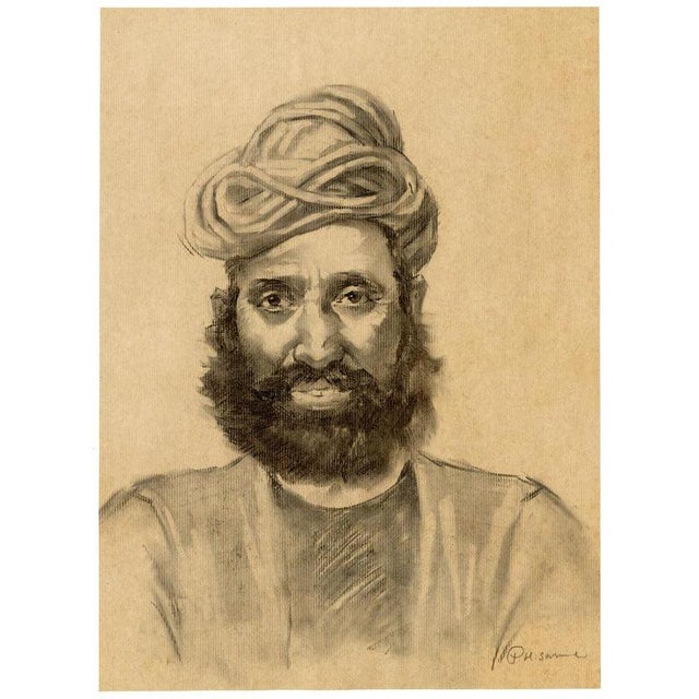 2000 - 2009 Prakash Hari Sonawane, Three Portraits: Baji Rao I, Roop Singh & Charan Singh, Charcoal For Sale - Image 5 of 8