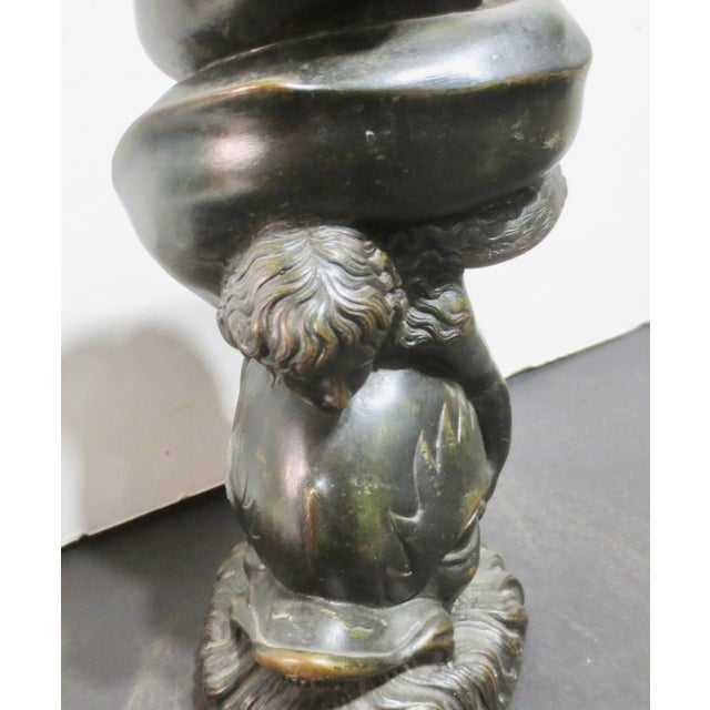 Grand Tour Grand Tour Bronze of Winged Eros on Dolphin For Sale - Image 3 of 11