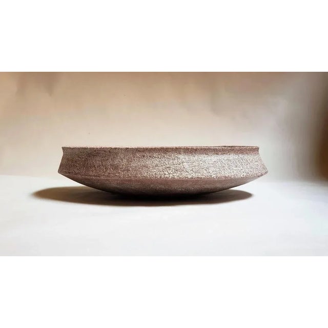 Ceramic Red Stoneware Phiale Plate by Elena Vasilantonaki For Sale - Image 7 of 9