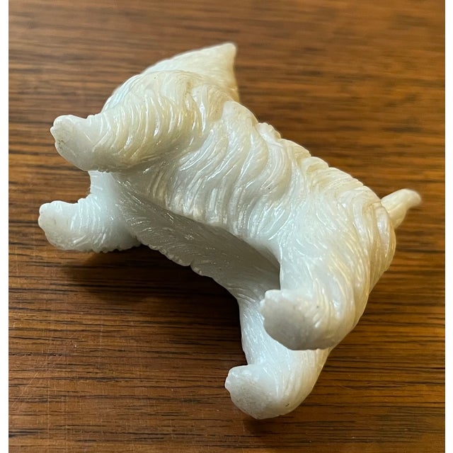 Carved Hardstone Dog Figure of a West Highland Terrier For Sale - Image 17 of 18