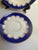 Vintage 1950's Kunst Hummendorf Kronack Bavaria Germany Porcelain Tea Set Trio Cobalt Blue Gold Tea Cup Saucer Dessert Plate For Sale - Image 14 of 18
