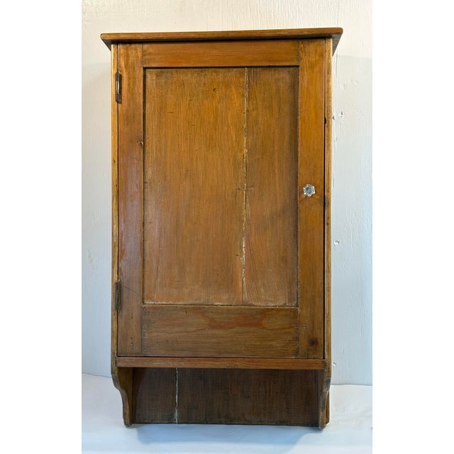 Farmhouse Early 20th Century Primitive Pine Wall Cabinet For Sale - Image 3 of 11