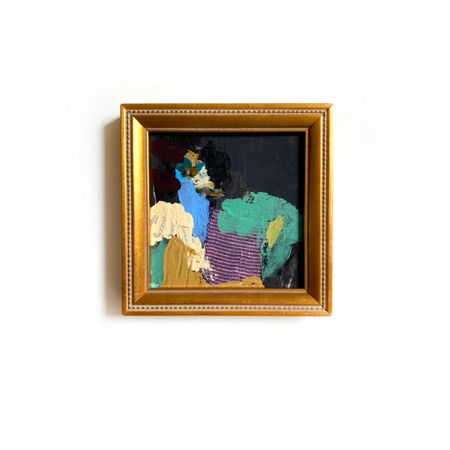 Paint "Night Moves" Set of 4 Framed Mini Paintings by Jessalin Beutler For Sale - Image 7 of 10