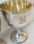 A set of 4 Derby S. P. Co. and International Co. silverplate drinking goblets with an old English “K” monogram. All...