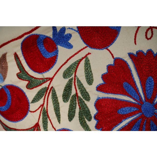 Textile Hand-Embroidered Rabbit Suzani Runner For Sale - Image 7 of 10