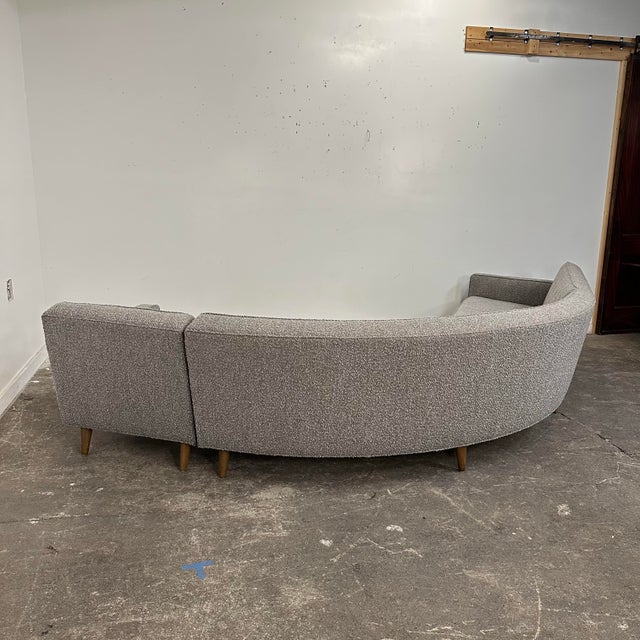 Reupholstered 3-Piece Edward Wormley for Dunbar Sectional Expertly Reupholstered With Pincore Foam For Sale - Image 9 of 12