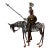 Vintage Boho Brutalist Sculpture of Don Quixote De La Mancha For Sale