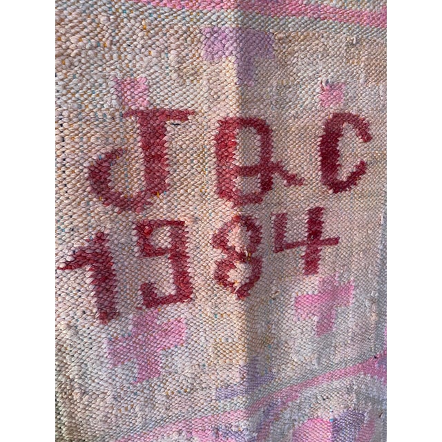 Rose C. 1984 Vintage Peruvian Andean Folk Art Textile With Floral Medallions (Jqc) (72" X 62") For Sale - Image 8 of 15