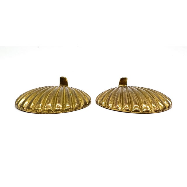 Pair of Vintage Brass Seashell Wall Hooks – Coastal / Hollywood Regency For Sale In Houston - Image 6 of 7