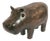 Dimitri Omersa Leather Hippopotamus Footstool With Original Label For Sale