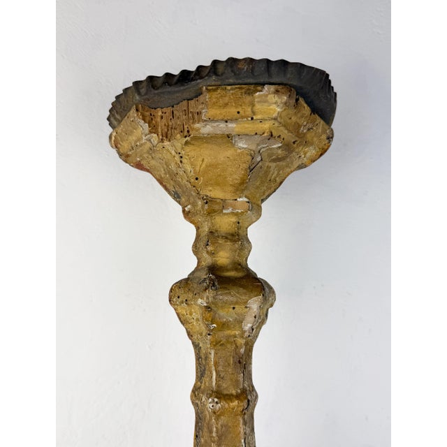 Architecture Salvage Wood Altar Candlestick For Sale - Image 10 of 18