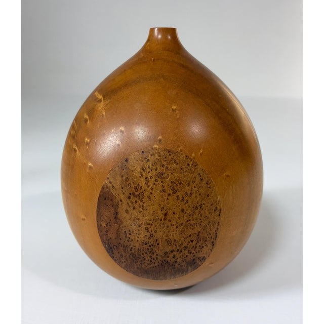 1950s Pair of 1950s Exotic Turned Wood Vessels - Weed Pots For Sale - Image 5 of 10