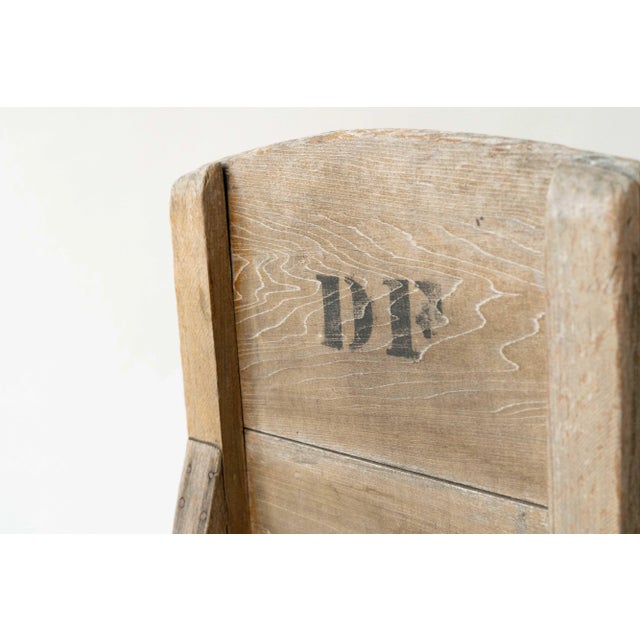 Early 20th Century Early 20th Century Make-Do Wood Shop Chair For Sale - Image 5 of 12