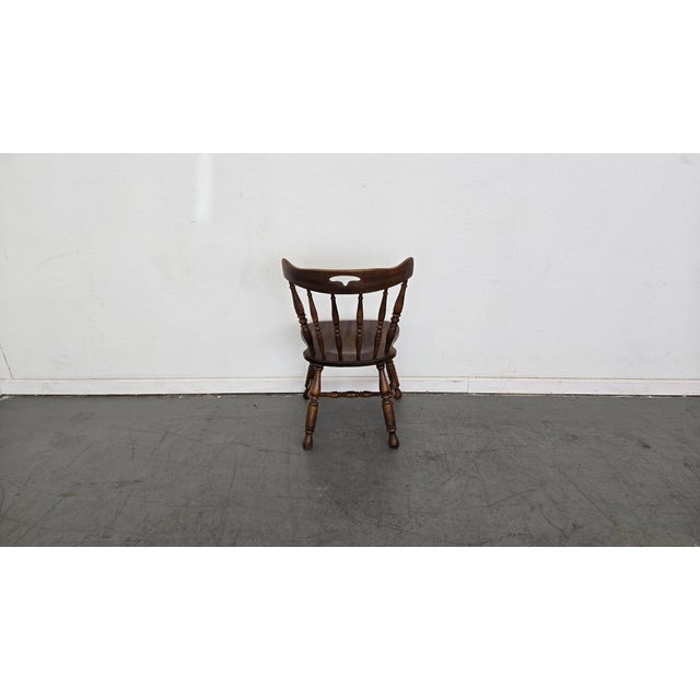 Brown 1980s Classic Windsor-Style Spindle Back Chair For Sale - Image 8 of 8